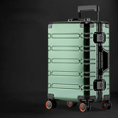 All Aluminum-magnesium Alloy Travel Suitcase Men's Business Rolling Luggage on Wheels Trolley Luggage Carry-Ons Cabin Suitcase