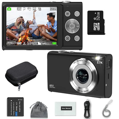 4K Digital Camera Autofocus Vlogging Camera HD 48MP with 2.8" Large Screen Camcorder Camera for Photography for Kid Adult - Kimlud