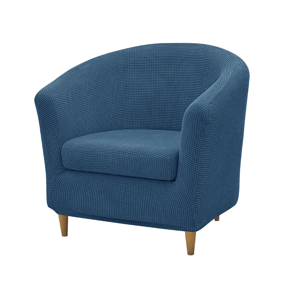 2pcs/set Jacquard Stretch Club Armchair Slipcover 1pc Barrel Tub Sofa Cover + 1pc Polar Fleece Couch Cover Furniture...