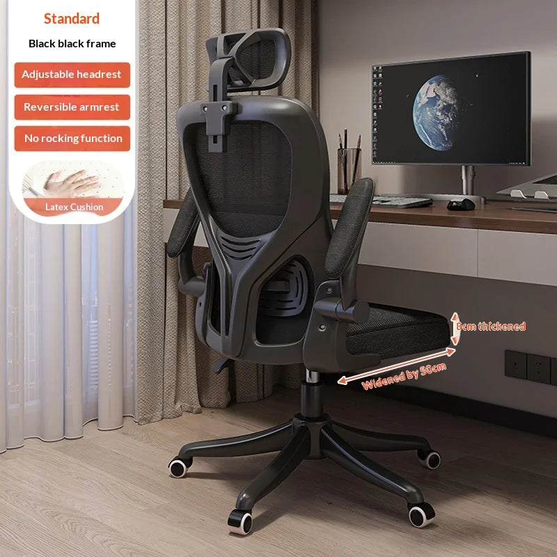Ergonomic Office Chair Adjustable Lumbar Support Mesh High Back Swivel Computer Gaming Chair Reclining Armrest White...