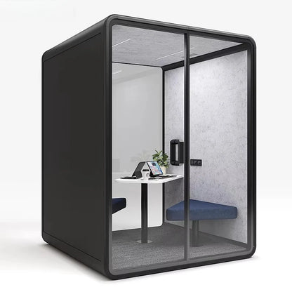 Business Negotiation Soundproof Booth High Privacy Acoustic Meeting Pod Customized Luxury Finish For High-End Hotel Business