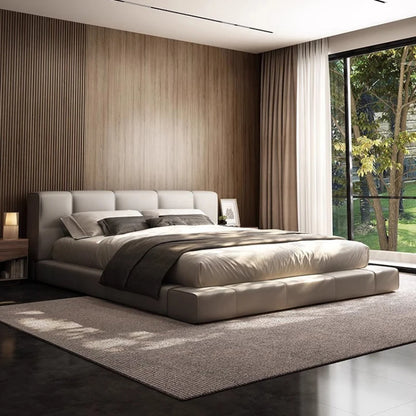 Leather Romantic Bed Luxury Adult Bedroom High Quality Princess Bed Italian Minimalist Letto Matrimoniale Unique Furniture - Kimlud