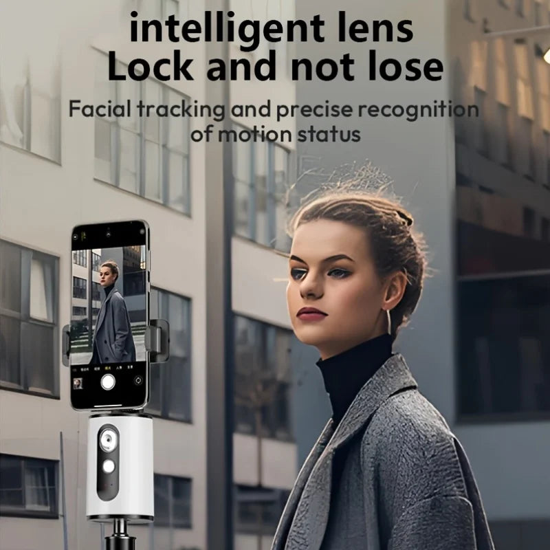 360 Rotation Auto Face Tracking Phone Holder Tripod Stand Smart Selfie Stick Fast Face & Object Tracking Cameraman Robot Mount