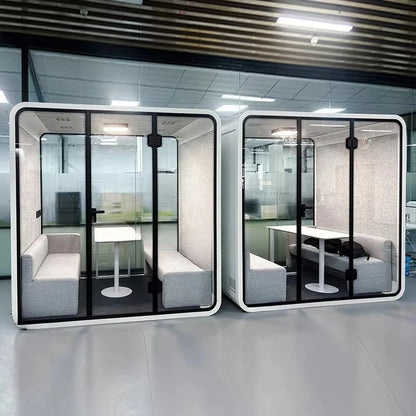 Meeting Pod Soundproof Acoustic Booth for 2 4 People Team Collaboration Huddle Space Open Office Customized Hot Sale