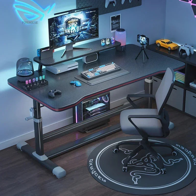 High-end Desktop Computer Desks Home Office Furniture Simple Gaming Desk Student Study Table Workbench Liftable Computer Table J - Kimlud