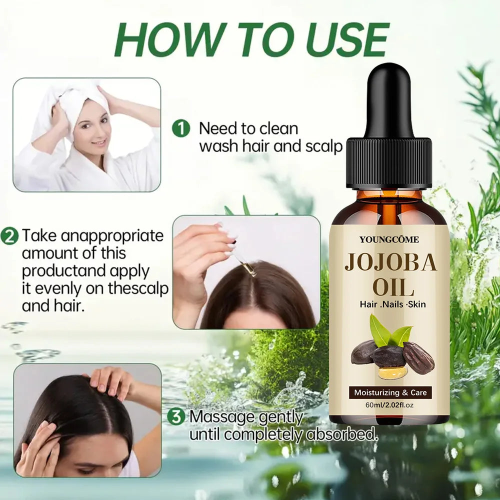 Organic Jojoba Oil, Pure Moisturizing Oil For Face, Hair, Skin Nails | Natural Cold Pressed Hexane Free Carrier Oil Hair...