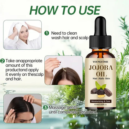 Organic Jojoba Oil, Pure Moisturizing Oil For Face, Hair, Skin Nails | Natural Cold Pressed Hexane Free Carrier Oil Hair...