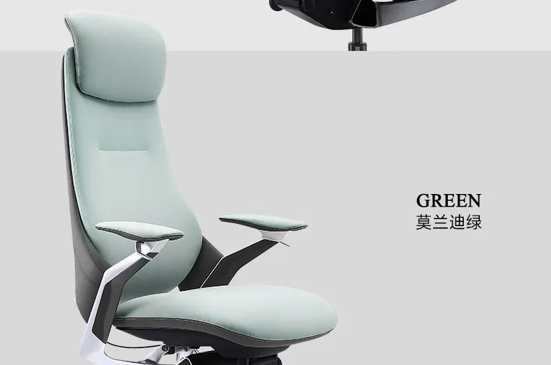 Computer Relaxing Office Chair Ergonomic Mobile Wheels Leather Office Chair Backrest Modern Sillas De Oficina Library...