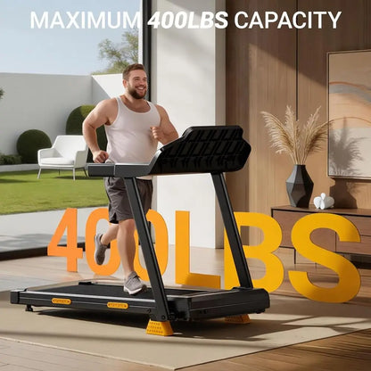 16% Incline 4-in-1 Foldable Treadmill with Triple-Sole, 3.0HP, Suitable for Home and Office, 400 lbs Capacity | Kimlud...