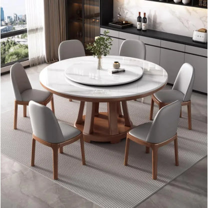 Marble Round Dining Table Nordic Luxury Style Minimalist Modern Dining Table Legs Space Savers Mesa Comedor Home Furniture - Kimlud