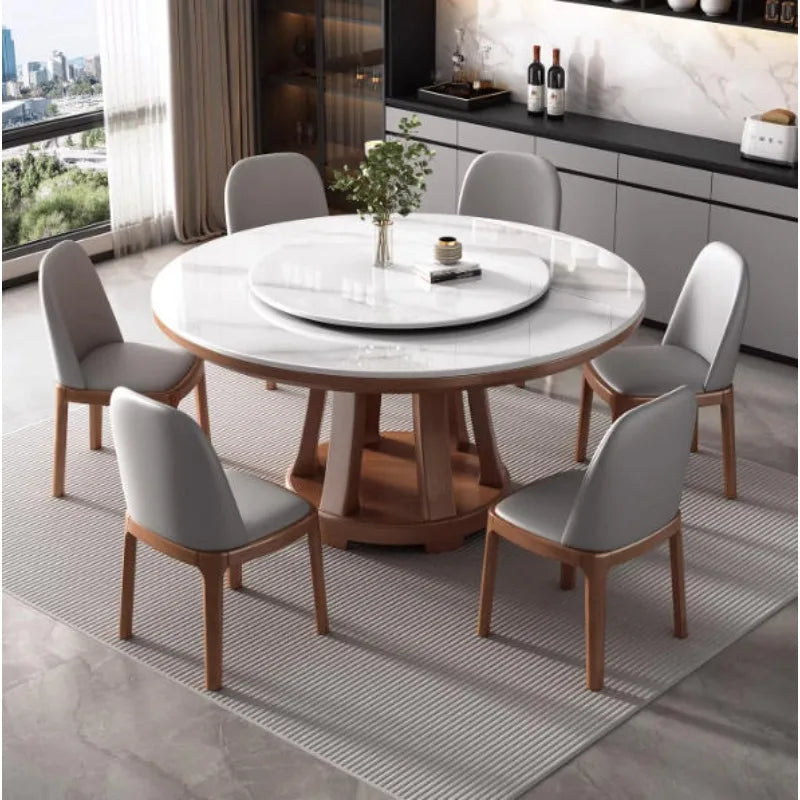 Marble Round Dining Table Nordic Luxury Style Minimalist Modern Dining Table Legs Space Savers Mesa Comedor Home Furniture - Kimlud