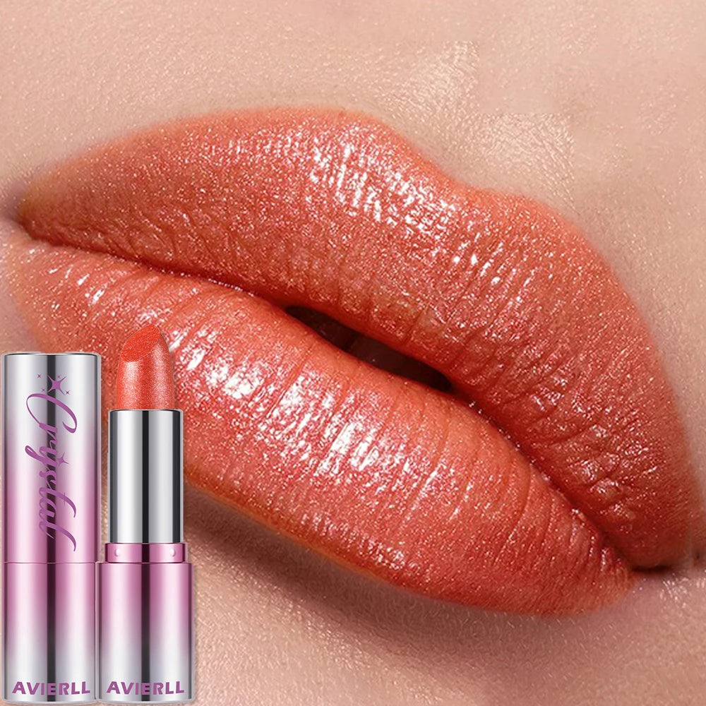 14 Colors Metallic Sparkle Lipstick Polarizing Pigment Diamond Shine Gold Pearlescent Lipgloss Long Lasting Lip Beauty Makeup