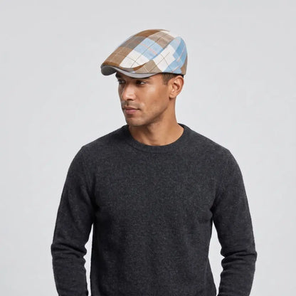 Retro Y2k Plaid Dot Beret Colorful Checkered Pattern Newsboy Cap Visor Fashion Forward Cap Orward Hat