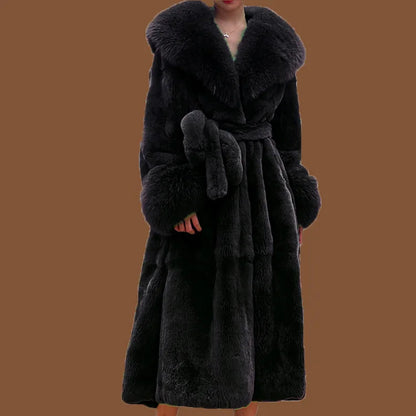 2024 Long Mink Coats Women Fur Coats Winter Outwear Faux Fur Jacket Female Long Sleeve Ladies Casual Oversize Fur Coat Parkas