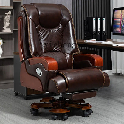 HSN boss chair office home computer leather can lie down comfortably sedentary backrest to class chair seat - Kimlud