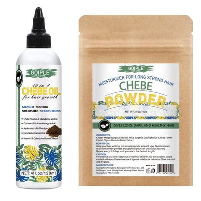 Natural Chebe Powder Moisturizing Strong Nourishing Scalp Anti Hair Loss Repair Hair Break Split End Hair-Care Product for Women