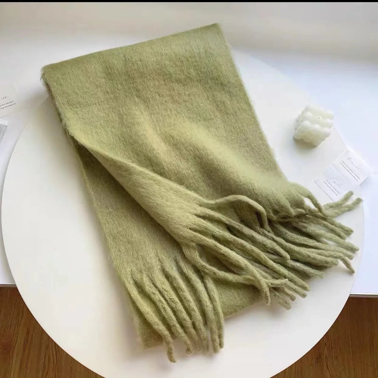 2025 Women Scarf Winter Warm Thick Shawl Wraps Fashion Solid Color Pashmina Scarves Long Tassel Hijab Stoles Bufanda Cashmere - Kimlud