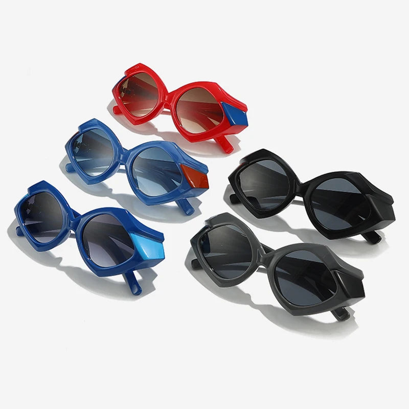 Y2K Oversized Irregular Rhombus Sunglasses Women For Men Luxury Brand Designer Vintage Sun Glasses Popular Punk Big...