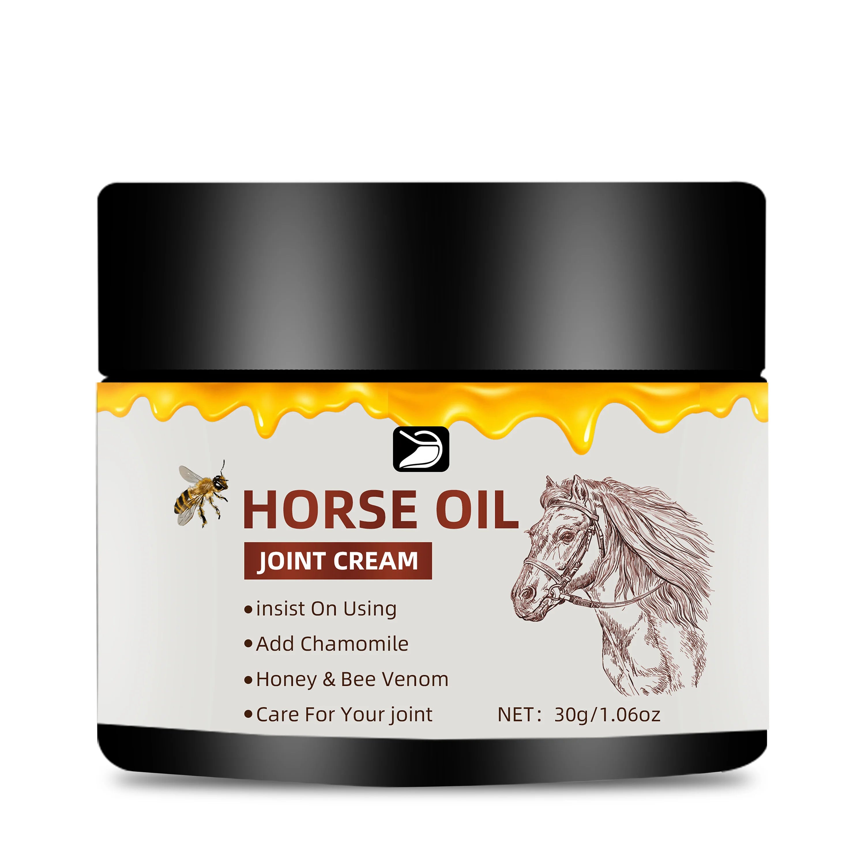 Horse Oil Joint Cream - Fast Absorbing, Non-Greasy Moisturizer for Elbows, Knees & Joints. Fragrance-Free, All Skin...