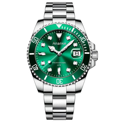 2025 New Men Luxury Sports Watches Quartz Wristwatches Waterproof Stainless Steel Strap Luminous Auto Date Casual Dress Watch
