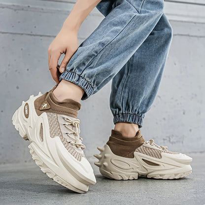2026 Spring and Summer New Style Daily Wear Personalized Men's Shoes 39-45 Large Size Thick-Soled Fashionable Casual Shoes Versatile Sports Shoes
