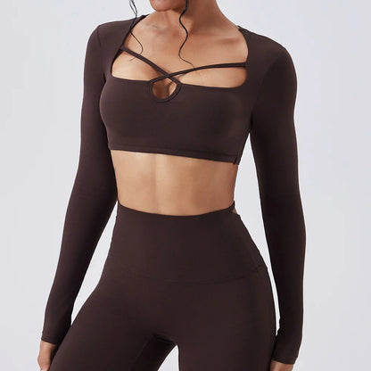 Cloud Hide HOT Girls Yoga Shirts Long Sleeve Blouses for Woman Sports Gym Fitness Running Top Pilates T-Shirt Workout Clothing - Kimlud