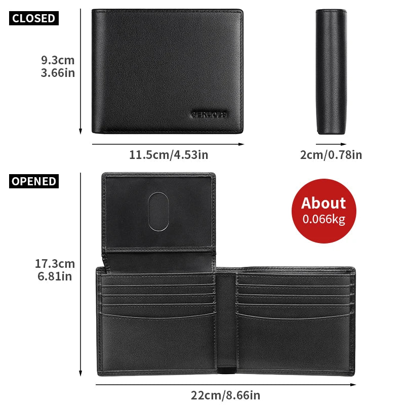 Men's Wallet 2025 New Arrival Genuine Leather Large Capacity Wallet Card Holder Integrated Ultra-Thin Wallet