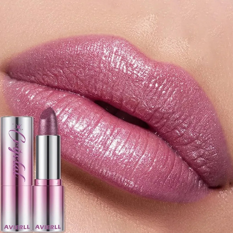 14 Colors Metallic Sparkle Lipstick Polarizing Glitter Shiny Lip Gloss Waterproof Long Lasting Gold Pearl Shine Sexy...