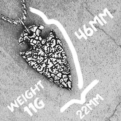 Retro Arrow Viking Stainless Steel Jewelry Men Necklaces With Pendant For Male Women Punk Hip Hop Accessories Gifts Wholesale