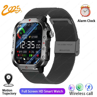 2025 New Military Smart Watch Men Outdoor  2.01" Al Voice Bluetooth Call Smartwatch Surprise Gift Outdoors For Android& IOS Male