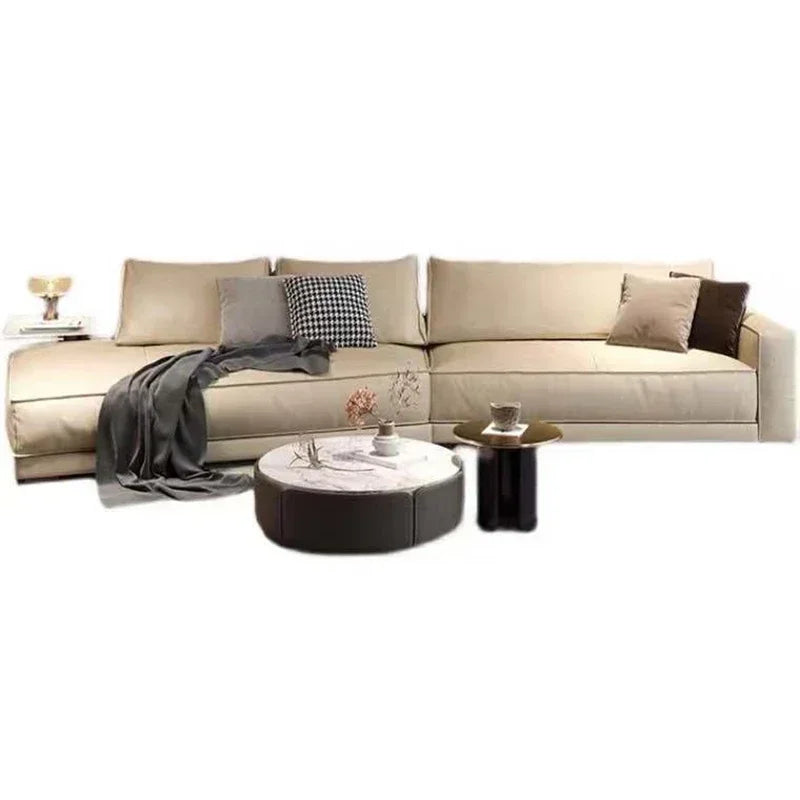 Large Filler Beige Sofas Wood Design Reclining Designer Luxury Couch Lounges Modular Nordic Sofa Perezoso Unique...