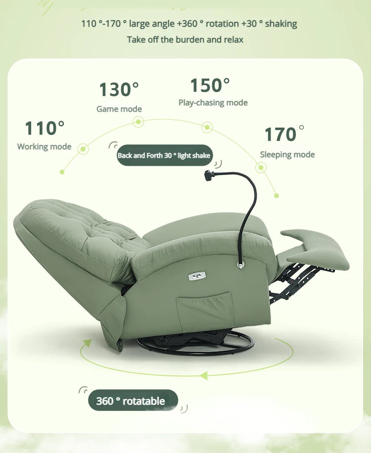 Modern Multifunction Electric Leather Recliner Sofa Recliner Sofa Living Room Furniture Single Sofa Chair Wholesale