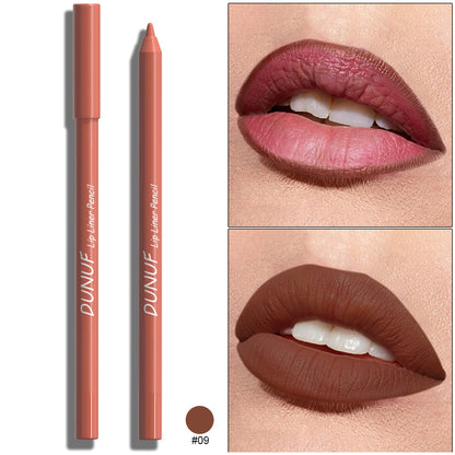 Sexy Red Matte Lipstick Pencil Nude Brown Lip Liner Pencil Contour Tint Makeup Waterproof Rose Pink Crayon Lipliner Pen...