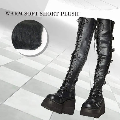 Wedges Long Boots for Women Autumn Winter Over-the-knee Boots Cosplay High Platform Women Boots New High Heel Gothic...
