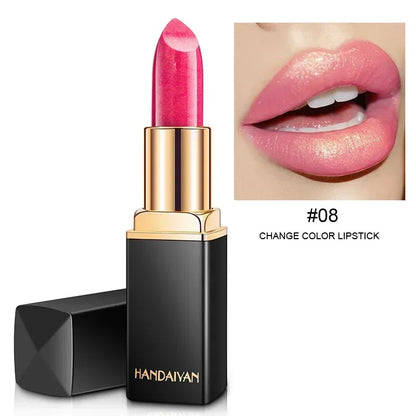 Brand Professional Lips Makeup Waterproof Shimmer Long Lasting Pigment Nude Pink Mermaid Shimmer Lipstick Luxury Makeup...