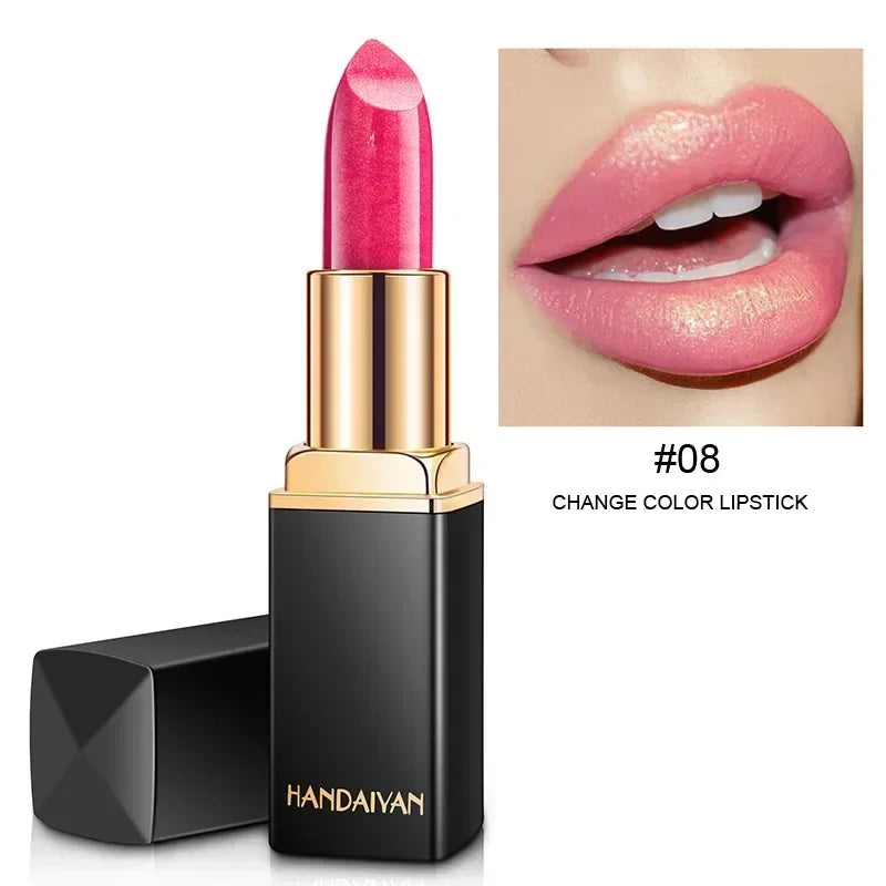 Brand Professional Lips Makeup Waterproof Shimmer Long Lasting Pigment Nude Pink Mermaid Shimmer Lipstick Luxury Makeup...