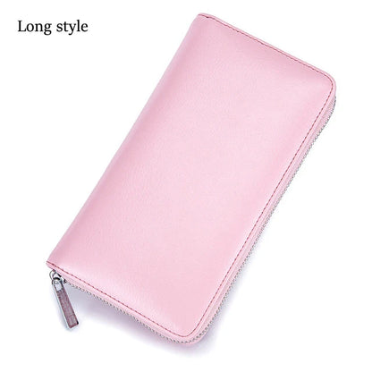 Women Wallets Long Genuine Leather Purses RFID Anti Theft Money Bag For Women Phone Purse Large Capacity Card Holders Carteras