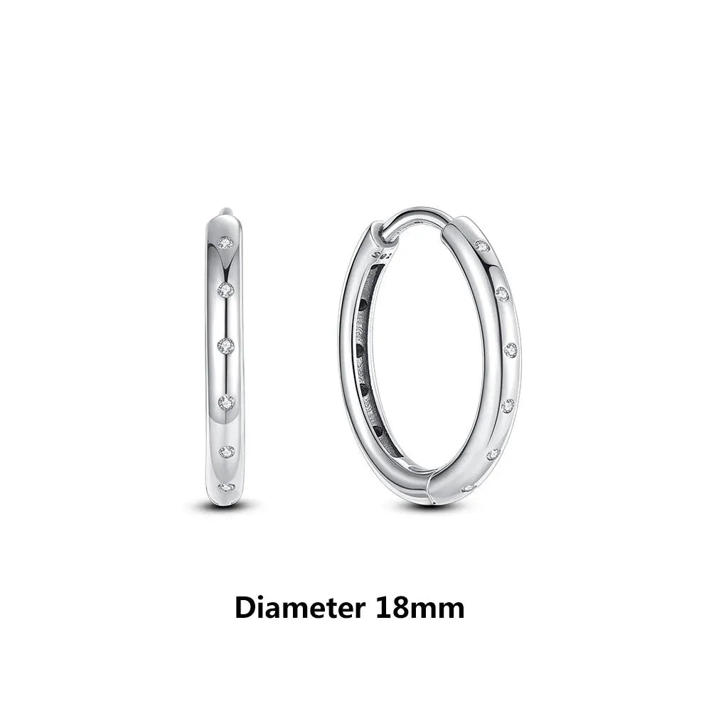 Original 925 Sterling Silver Earrings 2026 Stud Hoop Crystal Earings For Women Rose Gold Crown Heart Infinity Bee Earing...
