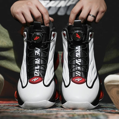 Men's Basketball Shoes Breathable Cushioning Non-Slip Wearable Runing Shoes Gym Training Athletic Basketball Sneakers for Women