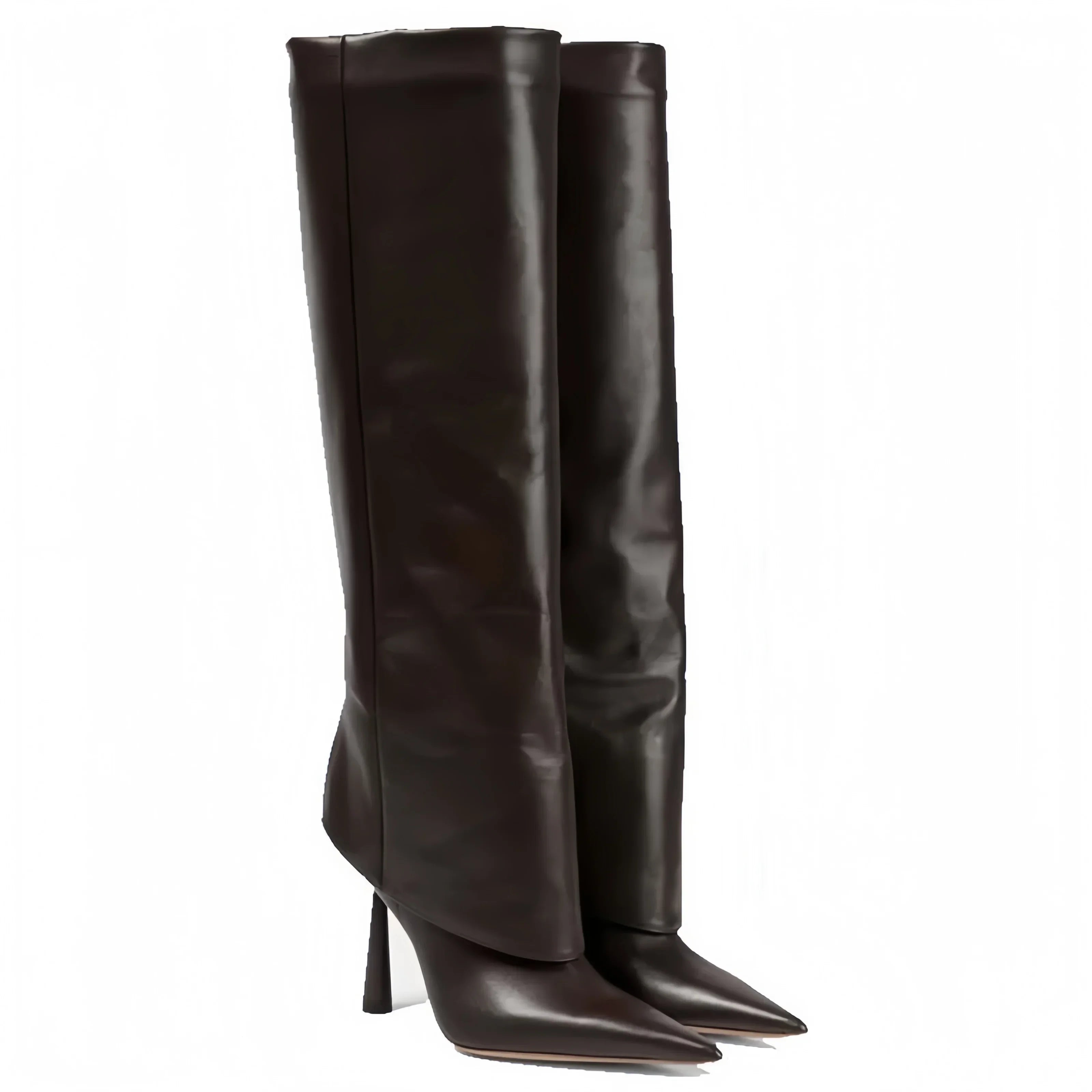 Women's Fashion Retro Stone Pattern Pointed Sleeve Skirt Boots European and American High End Loose Pants Banquet Boots