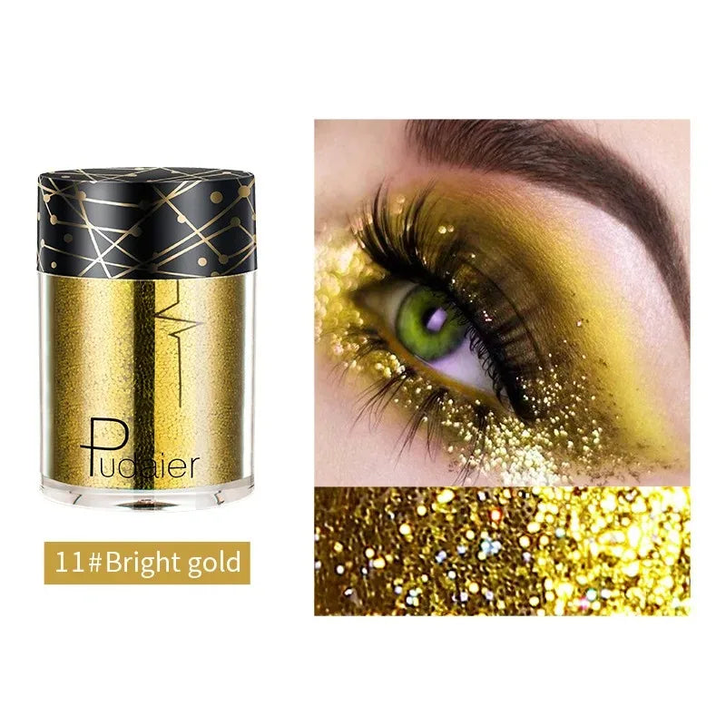 36 Colors Monochrome Eyeshadow Glitter Sequins High Gloss Face Body Glitter Pearlescent Easy-to-color Eye Shadow...