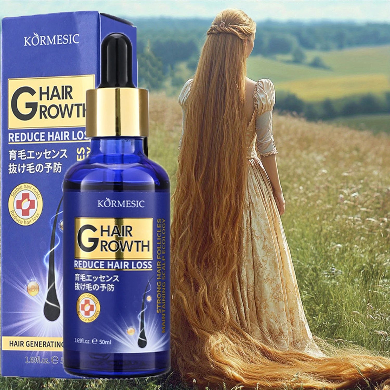 Hair Growth Serum Anti Loss Regrowth Hair Growth Oil Prevent Baldness Repair Damage Scalp Massage Moisturizing Nourish Hair Care - Kimlud