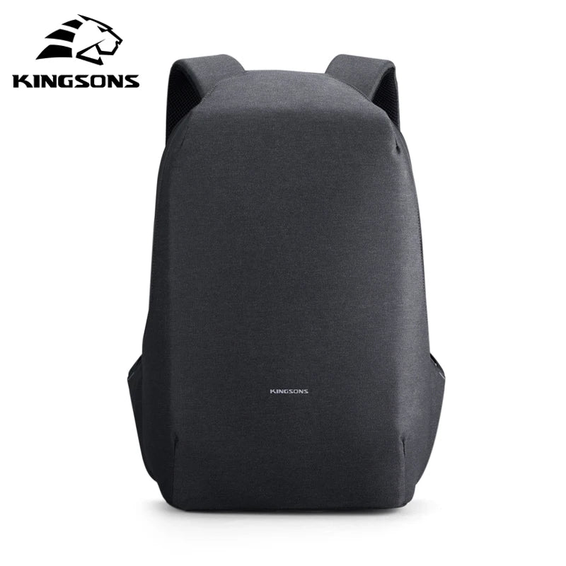 Kingsons Anti-theft Backpack For Men 15.6 inch Laptop W/ USB Charging Waterproof School Bag for College Student Boys