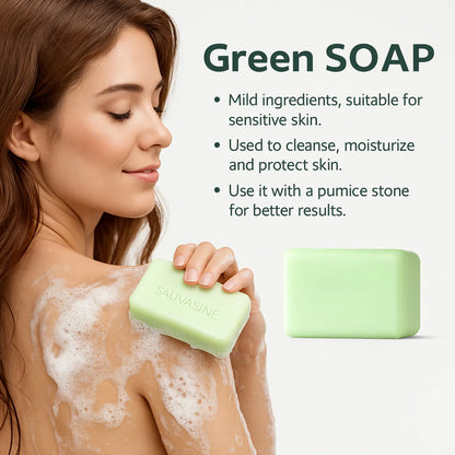 Tea Tree Oil Soap Bar for Men & Women, Deep Cleansing, Soothing for Dry Skin, Body Odor Care, Exfoliates & Firms Skin, 100g