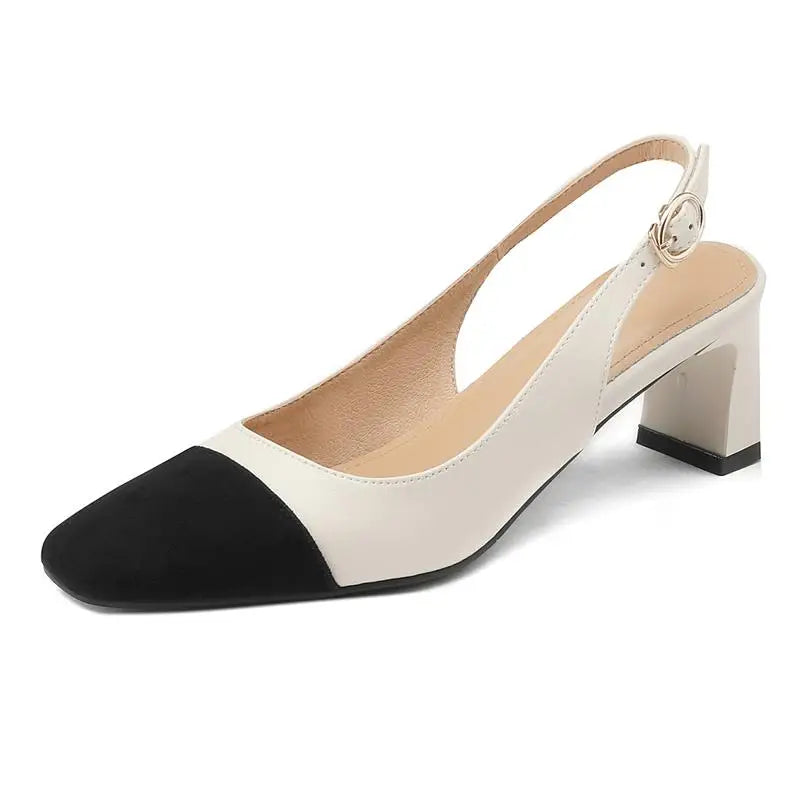 MORAZORA Big Size 34-43 New Genuine Leather Shoes Women Sandals Slingbacks Summer Shoes High Heels Party Wedding Shoes - Kimlud