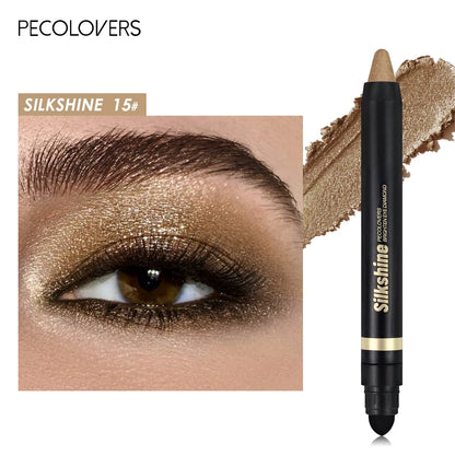 Metallic Glitter Eyeshadow Stick Matte Waterproof Shimmer Lying Silkworm Long Lasting High Gloss Pearlescent Eyeshadow Pen