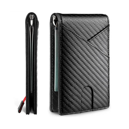 Rfid Carbon Fiber Men Wallets Card Holder Slim Thin Pocket Man Magsafe Wallets Money Bags Business Black Male Purse Walet 2023