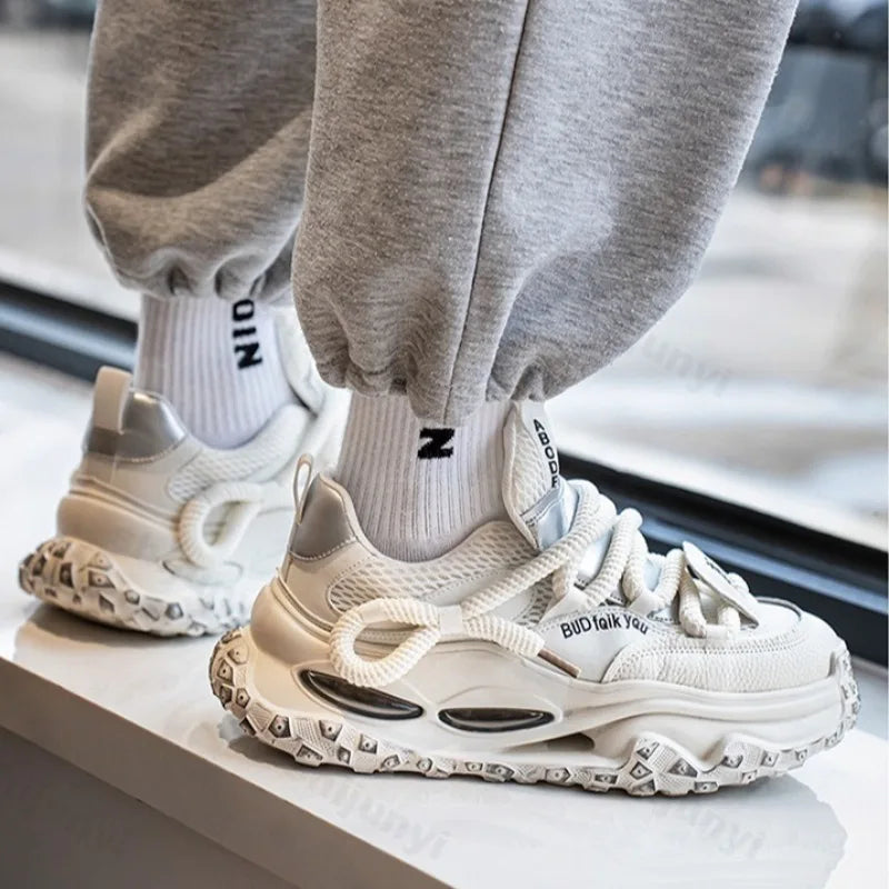 Fashion Trend Casual Low Top Non Slip Sport Shoes for Men 2025 Autumn New Mesh Breathable  Comfortable Versatile Chunky sneakers