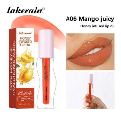 Crystal Fruit Honey Essence Lip Oil Sexy Plump Lip Jelly Strawberry Tinted Lip Liquid Waterproof Moisturize Oil Lipgloss Makeup - Kimlud