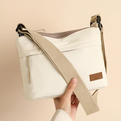 3 Main Pockets High Capacity Shoulder Crossbody Bag for Women Multi-pocket Purse Canvas Handbag Suitable for Mothers...